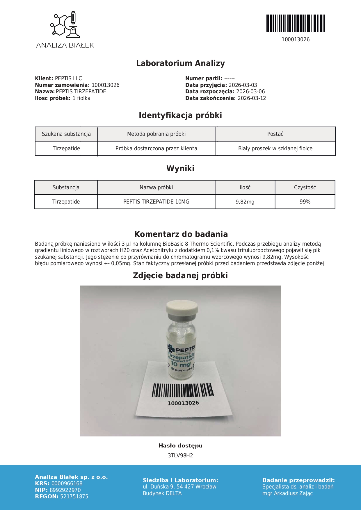 HPLC Analysis Retatrutide