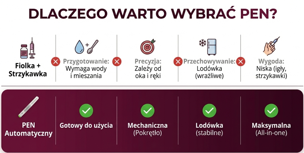Porównanie: Smart PEN vs Klasyczna Fiolka - Stabilność i Precyzja